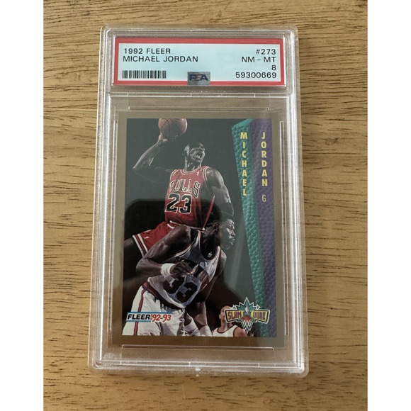 1992 Fleer Michael Jordan #273 PSA 8, NM-MT Pop 888 - Picture 1 of 3
